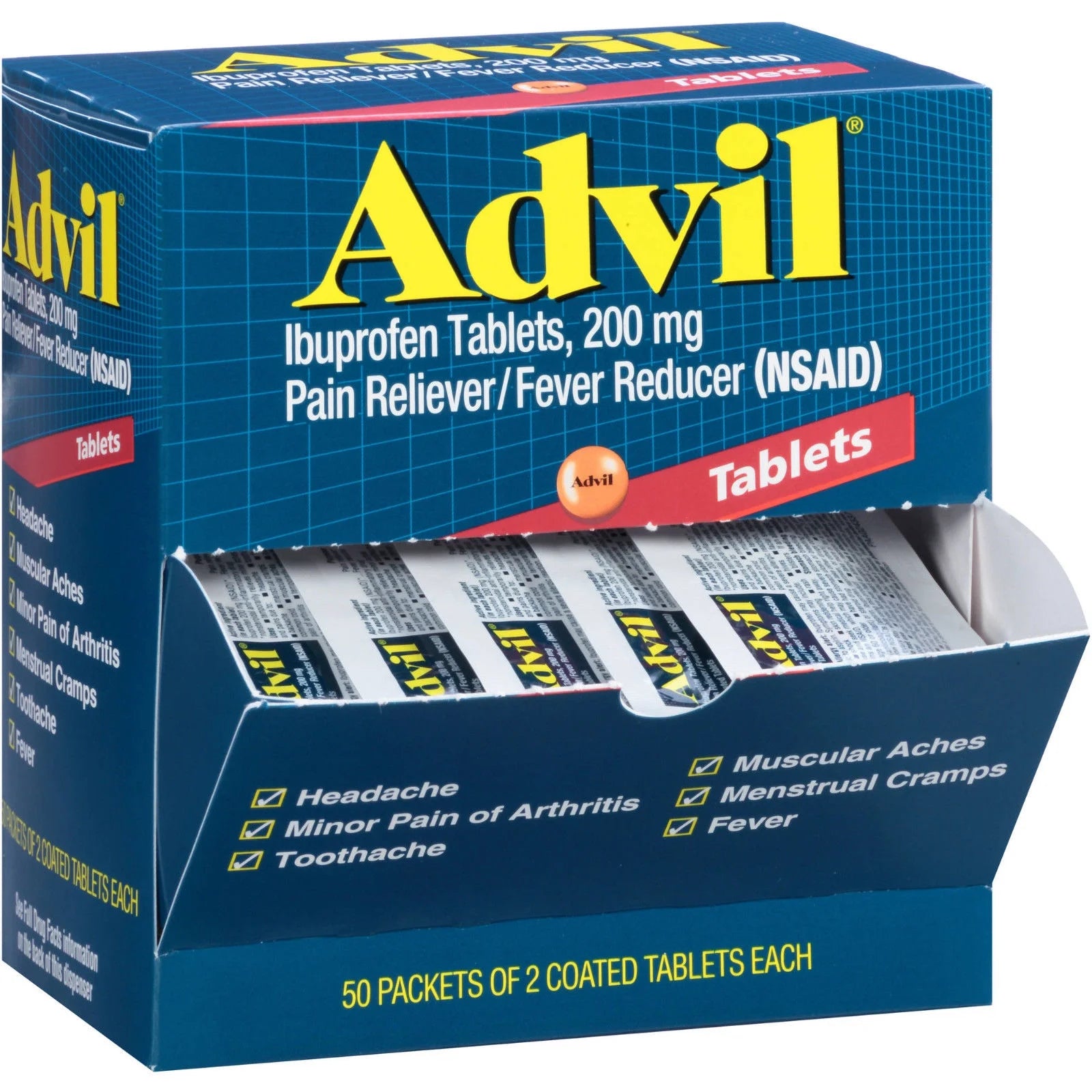 GSK Advil Ibuprofen Tablets, 200mg